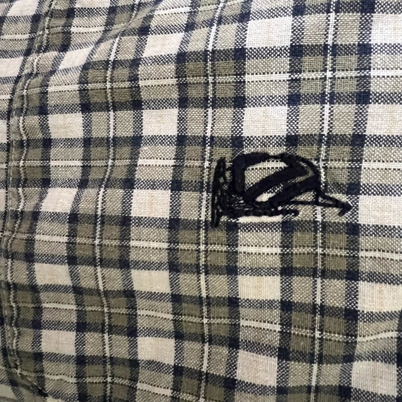 Nautica Gray/White/Black XXL Men’s Plaid Casual Button Down - Picture 6 of 7